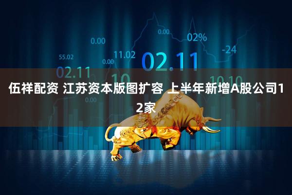 伍祥配资 江苏资本版图扩容 上半年新增A股公司12家