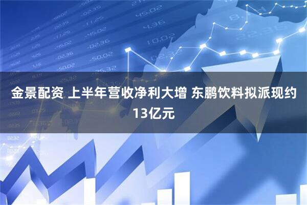 金景配资 上半年营收净利大增 东鹏饮料拟派现约13亿元