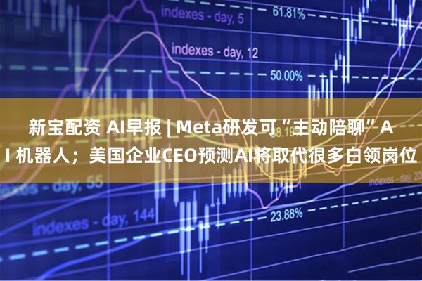 新宝配资 AI早报 | Meta研发可“主动陪聊”AI 机器人；美国企业CEO预测AI将取代很多白领岗位